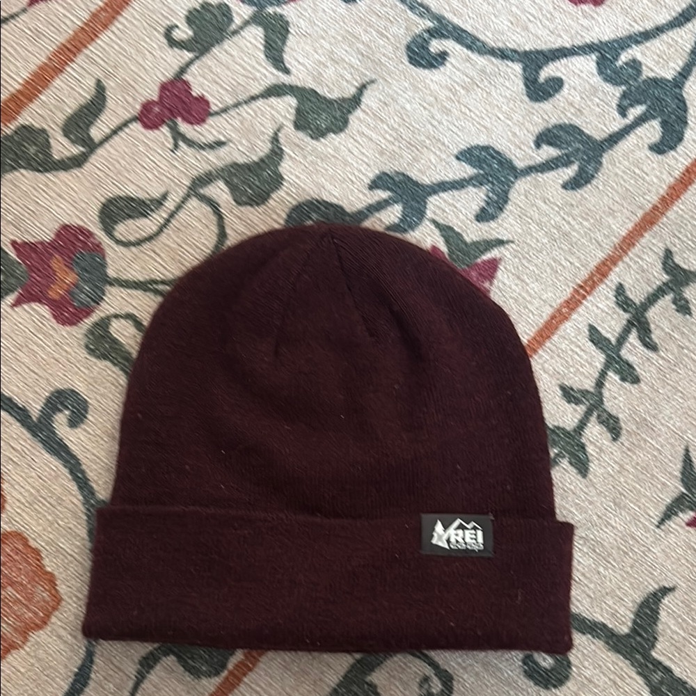 REI Maroon wool blend Beanie - unisex